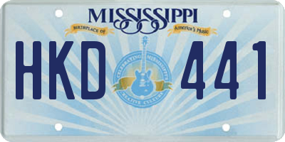 MS license plate HKD441