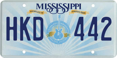 MS license plate HKD442