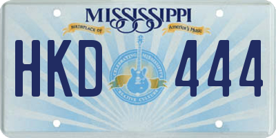 MS license plate HKD444