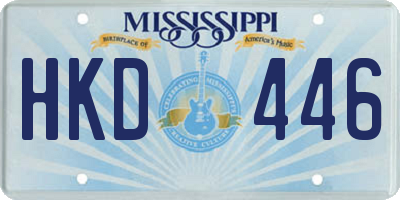 MS license plate HKD446