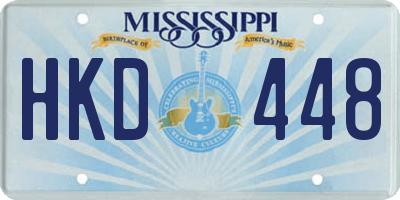 MS license plate HKD448