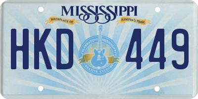 MS license plate HKD449