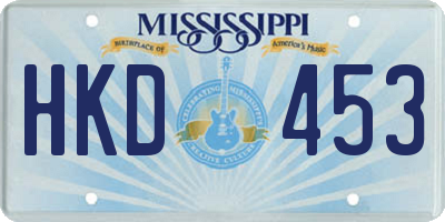 MS license plate HKD453