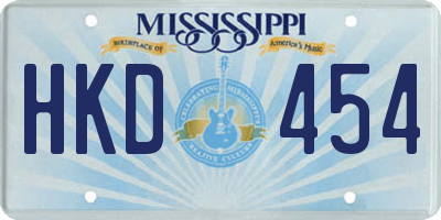 MS license plate HKD454