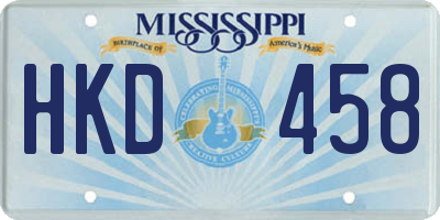 MS license plate HKD458