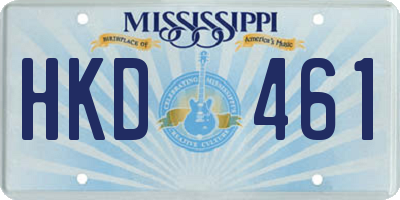 MS license plate HKD461