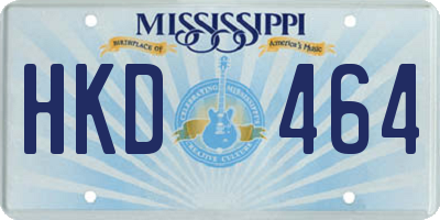 MS license plate HKD464