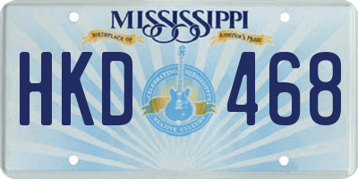 MS license plate HKD468