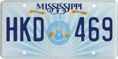 MS license plate HKD469