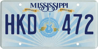 MS license plate HKD472