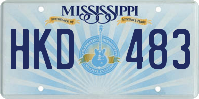 MS license plate HKD483