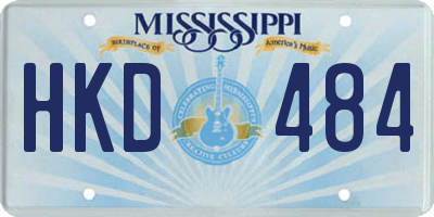 MS license plate HKD484