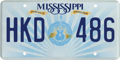 MS license plate HKD486