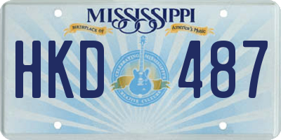MS license plate HKD487