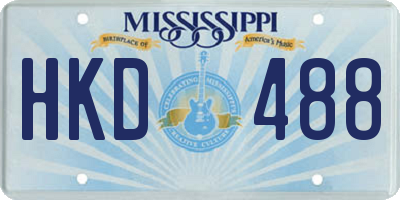 MS license plate HKD488