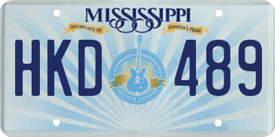 MS license plate HKD489