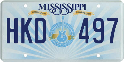 MS license plate HKD497