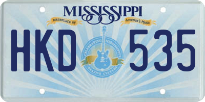 MS license plate HKD535