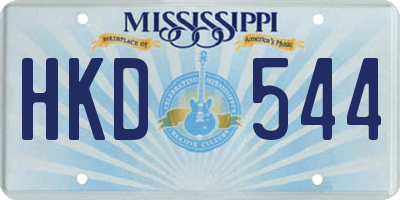 MS license plate HKD544