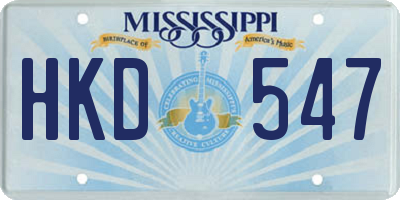 MS license plate HKD547