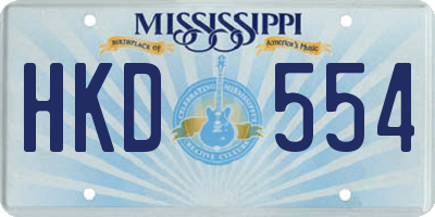 MS license plate HKD554