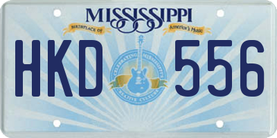 MS license plate HKD556