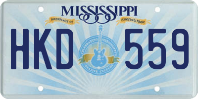 MS license plate HKD559
