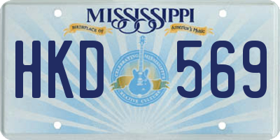MS license plate HKD569