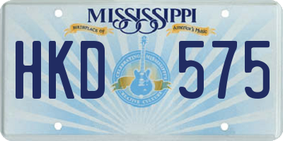 MS license plate HKD575