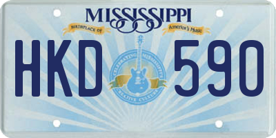 MS license plate HKD590