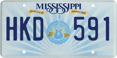 MS license plate HKD591