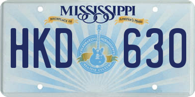 MS license plate HKD630