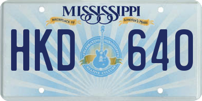 MS license plate HKD640