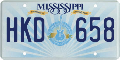 MS license plate HKD658
