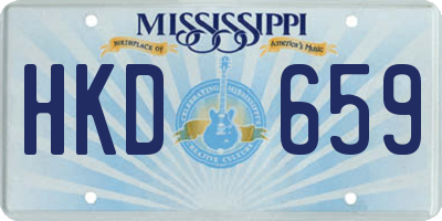 MS license plate HKD659