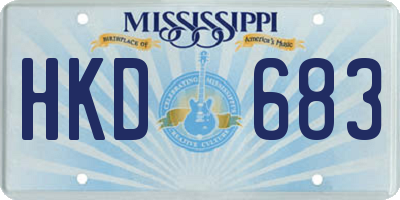 MS license plate HKD683