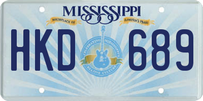 MS license plate HKD689