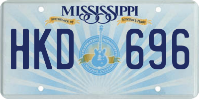 MS license plate HKD696