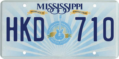 MS license plate HKD710
