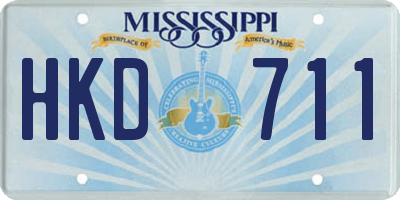 MS license plate HKD711