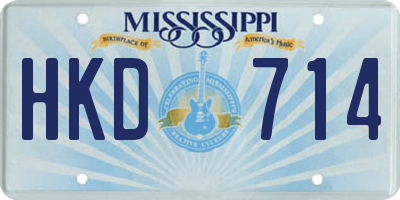 MS license plate HKD714