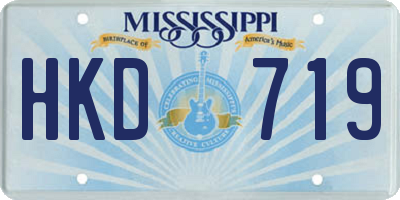 MS license plate HKD719