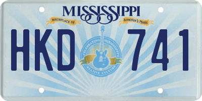 MS license plate HKD741
