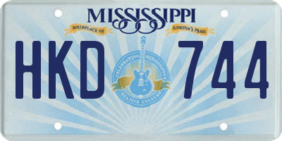 MS license plate HKD744