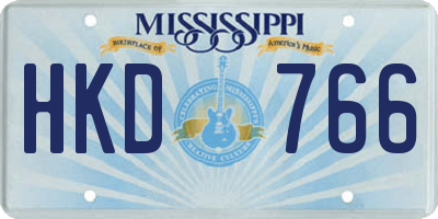 MS license plate HKD766