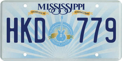 MS license plate HKD779