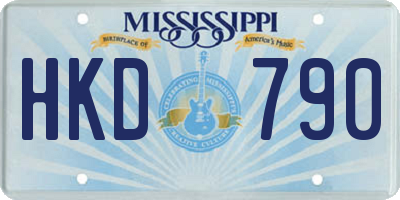 MS license plate HKD790