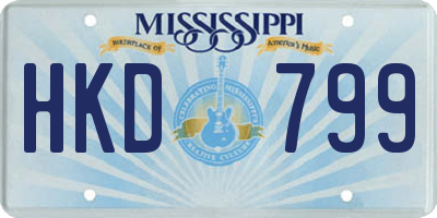 MS license plate HKD799