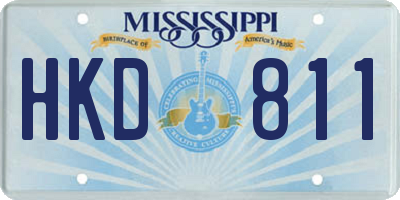 MS license plate HKD811