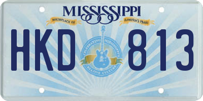 MS license plate HKD813